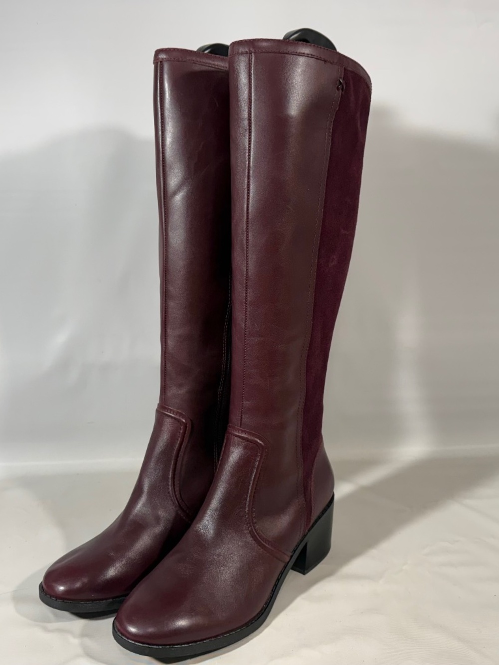 Marc Fisher Riyea Burgundy Leather Tall Shaft Riding Boots Women’s 8.5 A371551